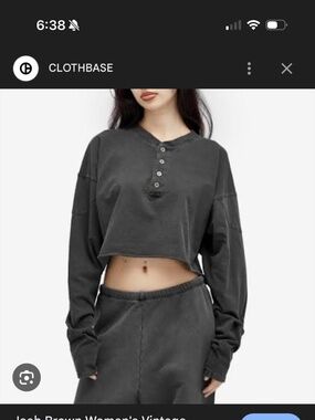 Joah brown crop henley top